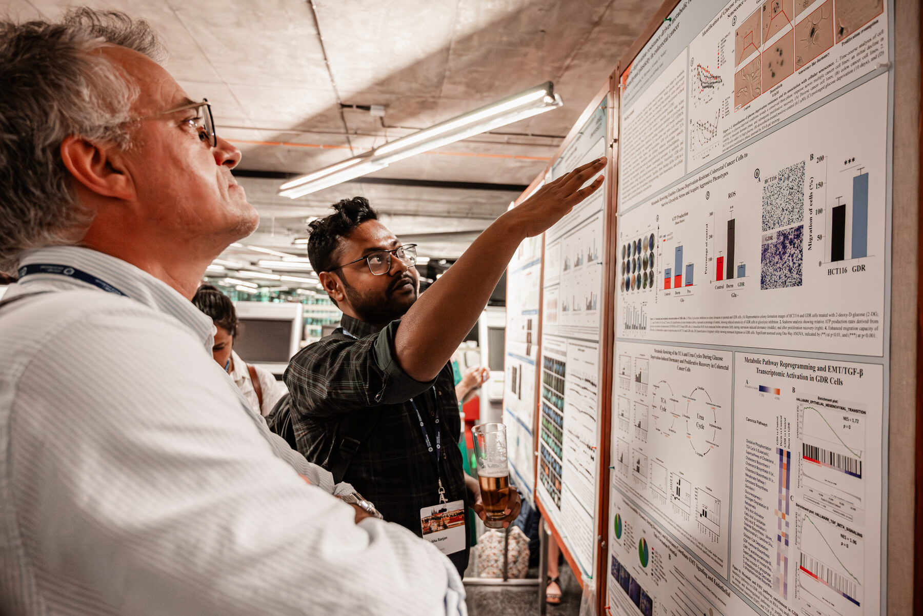 A poster session at the symposium