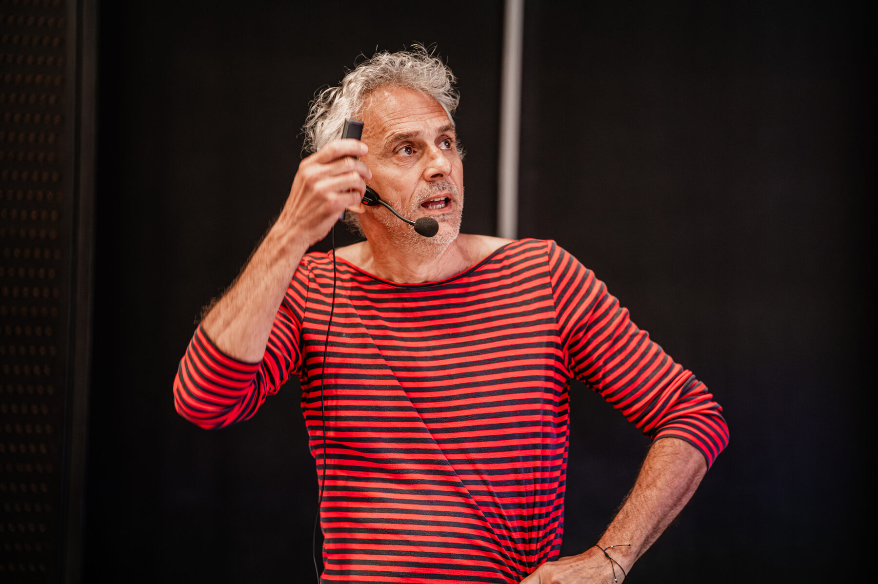 A speaker presenting at the symposium